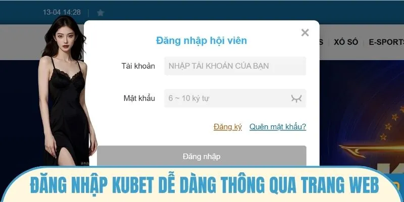 Đăng nhập Kubet dễ dàng thông qua trang web